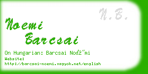 noemi barcsai business card